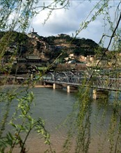 The iron bridge in Lanzhou, China