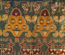 Fraction of the silk in bird pattern design, China