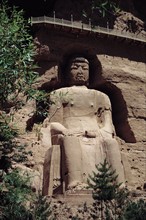 Bouddha, grottes de Binglingsi, Gansu