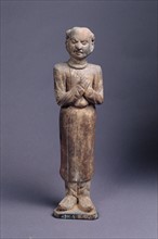 Figurine en terre cuite représentant un Indien. Dynastie Tang.