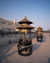 The incense burners in the Temple of Heaven,Beijing,China