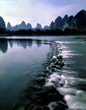The landscape of Lijiang River,Guilin,Guangxi Province,China