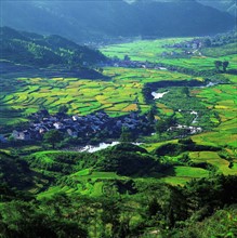 The terraces in Wuyuan,Jiangxi Province,China