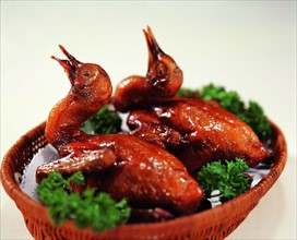 One of famous Chinese cuisines:toasted dove