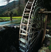 The mill wheel in Xiuning County,Anhui Province,China
