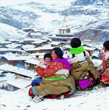 The Tibetans in Langmu County?Sichuan Province,China