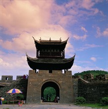 The South City Gate of Ancient Phoenix City,Hunan Province,China