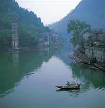 Tujing river across Pheonix town of Henan,China