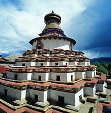 The Wanfo Stupa of the Baiju Monastery,Gyangze,Tibet,China