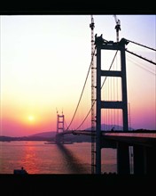A modern suspension bridge of China