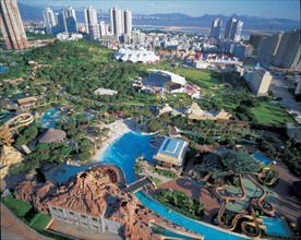 An aerial view of Happy Valley Park,Shenzhen,China