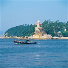 The statue of Zheng Chenggong at Gulangyu Island,Xiamen,Fujian Province,China
