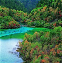 The landscape of Jiuzhaigou,Sichuan Province,China