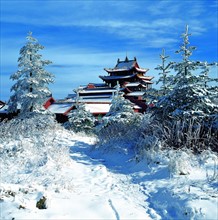 Huazang Temple,Gold Peak,Mt.Emei,Sichuan Province,China
