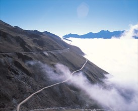 Mountain road in Aba,Sichuan,China