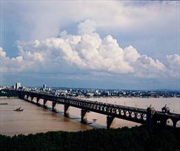 Yangtse Bridge,Wuhan,Hubei Province,China