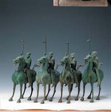 Bronze cavalry with halbert,Han Dynasty,China