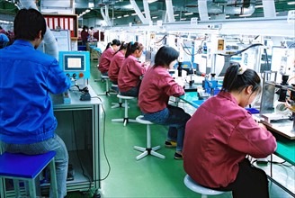 Electronic production line in Zhangjiang,Shanghai,China