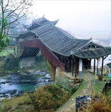 The corridor bridge of Taishun,Zhejiang Province,China