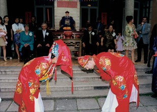 The Chinese traditional wedding of Shanghai bride and German bridegroom