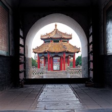 Le pavillon Yaoshen du Temple de Zhongyue, Chine