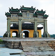 The arch of the temple on the Mount Putuo,Zhoushan,Zhejiang Province,China