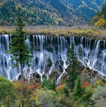 The Nuorilang Waterfall,Jiuzhaigou,China