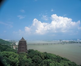 Liuhe Pagoda by the Qiantang River,Hangzhou,Zhejiang Province,China