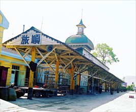 The railway station of Lvshun,China