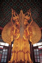 The statue of the Thousand-handed and Thousand-eyed Avalokitesvara,Grand Xiangguo Temple,Kaifeng,Henan Province,China