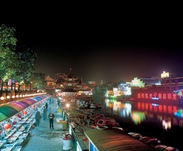 Qinhuai River and Confucius Temple,Nanjing,Jiangsu,China