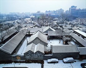 Snowscape of Liangguochang Hutong,Beijing,China