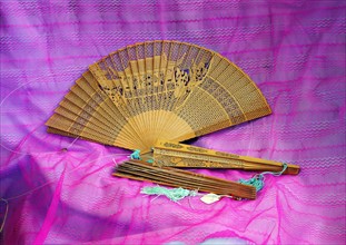 A sandalwood fan from ancient China