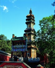 The Glazed-Tiled Pagoda at the Summer Palace,Beijing,China