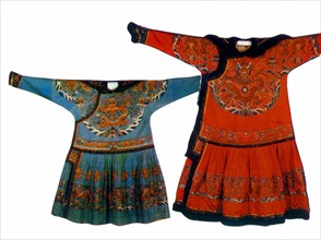 Dragon robes of emperor Jiaqing and emperor Yongzheng, Qing Dynasty,China