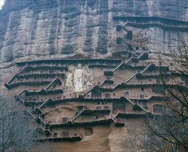 Maijishan caves in Tianshui,Gansu,China
