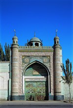 Facade of Hetian Mosque in Hetian,Xinjiang,China