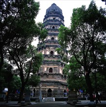 Huqiu Pagoda in Suzhou,China