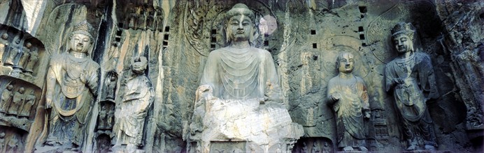 Buddha statues in Longmen Grottoes,Henan,China