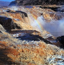 Hukou waterfall on Yellow river,China