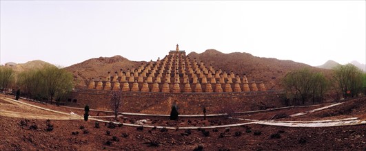 108 Pagodas in Qingtongxia,Ningxia,China