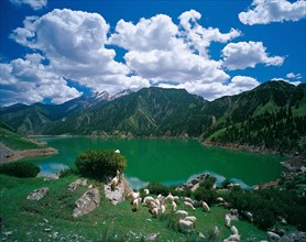 Dalongchi Lake in Kuqa,Xinjiang,China