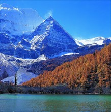 Xiannari snow-capped mountain in Yading Natural preserve in Daocheng,Sichuan,China