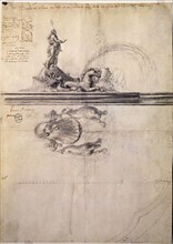 Rodriguez, Drawing for the Neptune's fountain