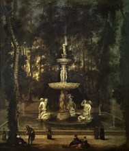 Vélasquez, La fontaine des tritons dans de jardin de l'île d'Aranjuez