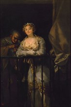Goya, La Célestine et sa fille, ou Jeune élégante au balcon