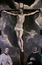 El Greco, Christ on Cross Adored by Donors