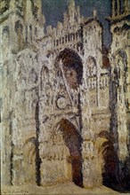 Monet, Cathédrale de Rouen, Le portail et la tour Saint-Romain, plein soleil