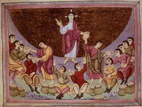 Codex Aureo : La multiplication du pain