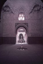 La salle des Deux Soeurs de l'Alhambra et la cour des lions